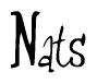 The image contains the word 'Nats' written in a cursive, stylized font.