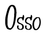 The image contains the word 'Osso' written in a cursive, stylized font.