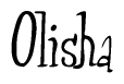 The image is a stylized text or script that reads 'Olisha' in a cursive or calligraphic font.