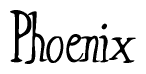 The image is a stylized text or script that reads 'Phoenix' in a cursive or calligraphic font.