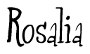 The image contains the word 'Rosalia' written in a cursive, stylized font.