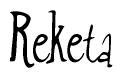 The image is a stylized text or script that reads 'Reketa' in a cursive or calligraphic font.