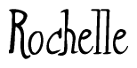 The image is of the word Rochelle stylized in a cursive script.