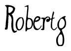 The image is of the word Robertg stylized in a cursive script.