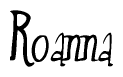 The image is a stylized text or script that reads 'Roanna' in a cursive or calligraphic font.