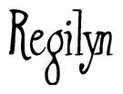 The image is a stylized text or script that reads 'Regilyn' in a cursive or calligraphic font.