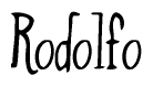 The image contains the word 'Rodolfo' written in a cursive, stylized font.