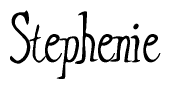 The image is a stylized text or script that reads 'Stephenie' in a cursive or calligraphic font.