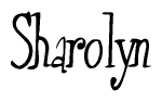 The image is a stylized text or script that reads 'Sharolyn' in a cursive or calligraphic font.