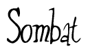 The image is of the word Sombat stylized in a cursive script.