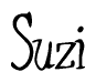   The image is of the word Suzi stylized in a cursive script. 