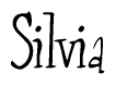 The image is of the word Silvia stylized in a cursive script.