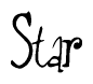 The image is of the word Star stylized in a cursive script.