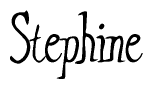 The image is of the word Stephine stylized in a cursive script.