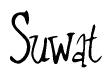 The image contains the word 'Suwat' written in a cursive, stylized font.