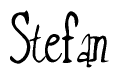 The image is a stylized text or script that reads 'Stefan' in a cursive or calligraphic font.