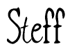 The image contains the word 'Steff' written in a cursive, stylized font.