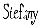   The image is of the word Stefany stylized in a cursive script. 