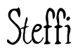 The image is of the word Steffi stylized in a cursive script.