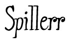 The image is a stylized text or script that reads 'Spillerr' in a cursive or calligraphic font.