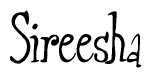 The image is a stylized text or script that reads 'Sireesha' in a cursive or calligraphic font.