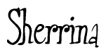 The image contains the word 'Sherrina' written in a cursive, stylized font.