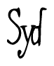 Cursive Script 'Syd' Text