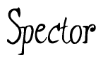 The image contains the word 'Spector' written in a cursive, stylized font.