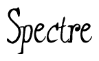 The image is of the word Spectre stylized in a cursive script.