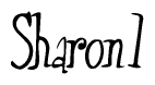 The image is a stylized text or script that reads 'Sharon1' in a cursive or calligraphic font.