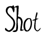 The image contains the word 'Shot' written in a cursive, stylized font.