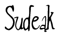 The image is a stylized text or script that reads 'Sudeak' in a cursive or calligraphic font.