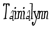 The image is of the word Tainialynn stylized in a cursive script.