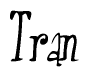 The image contains the word 'Tran' written in a cursive, stylized font.