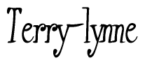 The image is a stylized text or script that reads 'Terry-lynne' in a cursive or calligraphic font.
