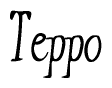 The image is a stylized text or script that reads 'Teppo' in a cursive or calligraphic font.