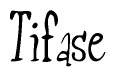 The image is of the word Tifase stylized in a cursive script.