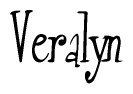 The image is a stylized text or script that reads 'Veralyn' in a cursive or calligraphic font.