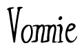 The image contains the word 'Vonnie' written in a cursive, stylized font.