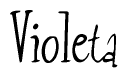 The image is a stylized text or script that reads 'Violeta' in a cursive or calligraphic font.