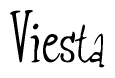 The image is of the word Viesta stylized in a cursive script.