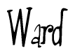 The image contains the word 'Ward' written in a cursive, stylized font.