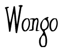 The image is of the word Wongo stylized in a cursive script.