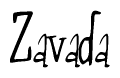 The image is of the word Zavada stylized in a cursive script.