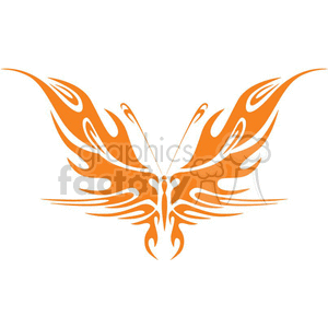 Blutterfly flaming orange wings clip art