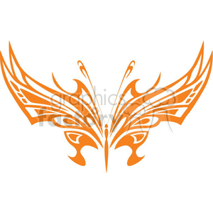orange butterfly pointed wings