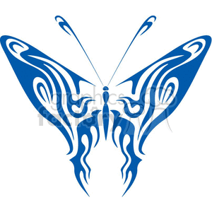  Dark Blue butterfly tribal