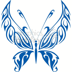 blue tribal butterfly