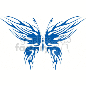 A blue butterfly design