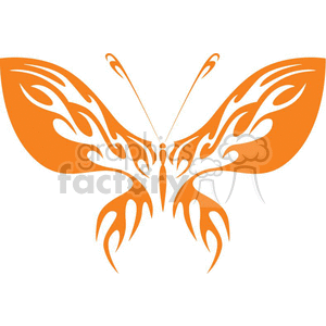 orange clip art of a butterfly